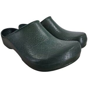 Birkenstock Super Birki Green Polyurethane Clogs Size 37 US 6.5 Slip On Comfort